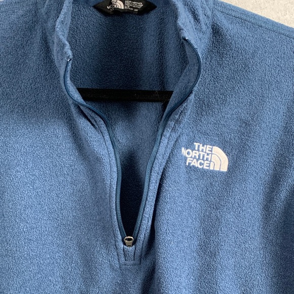 NORTH FACE | LARGE Men FLEECE 1/4 ZIP PULL OVER | BLUE NAVY - Picture 13 of 15